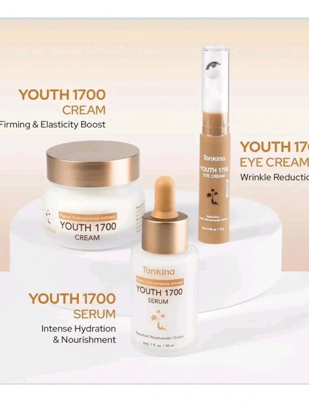 Youth 1700 Serum & Cream Set - White and Rose Gold